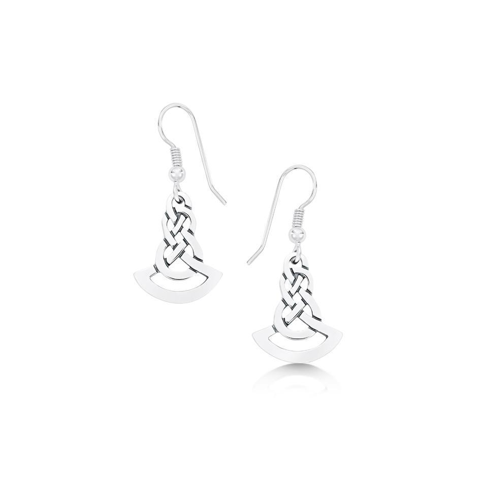 Sheila Fleet Sterling Silver Celtic Earrings - E025-Ogham Jewellery