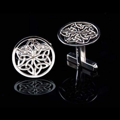 Shetland Silver Celtic Cufflinks C432-Ogham Jewellery