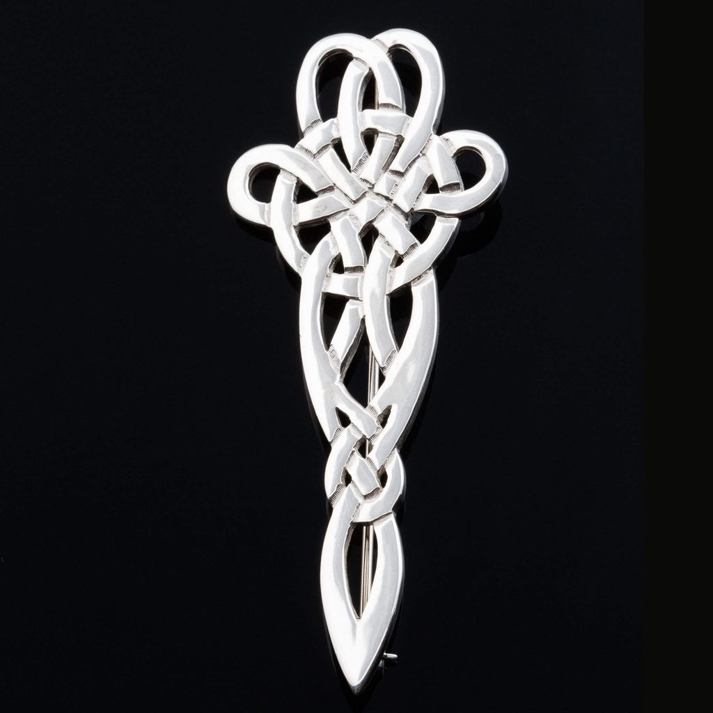 Shetland Silver Or Gold Line Of Life Celtic Kilt Pin - K11-s-Ogham Jewellery
