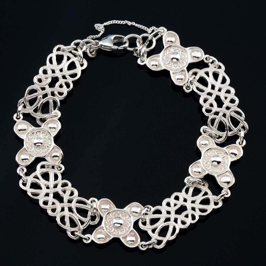 Shetland Silver Or Gold St Ninians Isle Celtic Bracelet - BR522-s-Ogham Jewellery