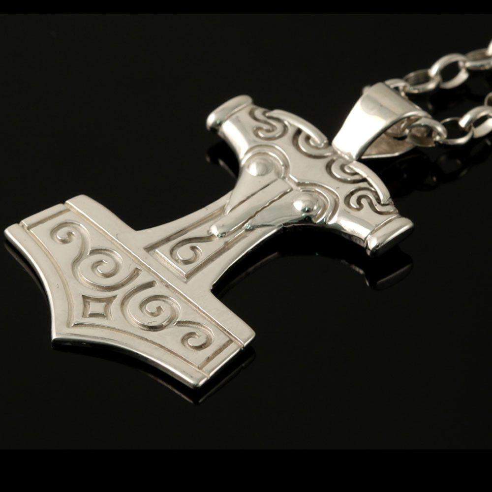 Shetland Silver or Gold Thors Hammer Pendant P566-Ogham Jewellery