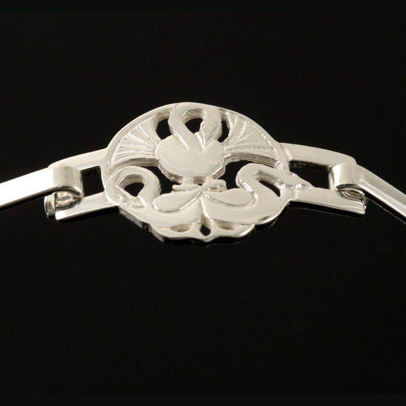 Shetland Silver Or Gold Three Nornes Lightweight Bangle - BA677-s-Ogham Jewellery