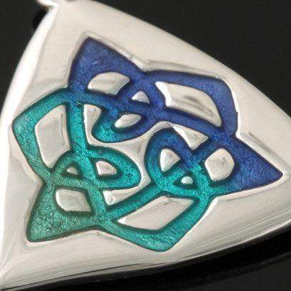 Shetland Sterling Silver Celtic Fire Necklace - CFP07-CF-Ogham Jewellery