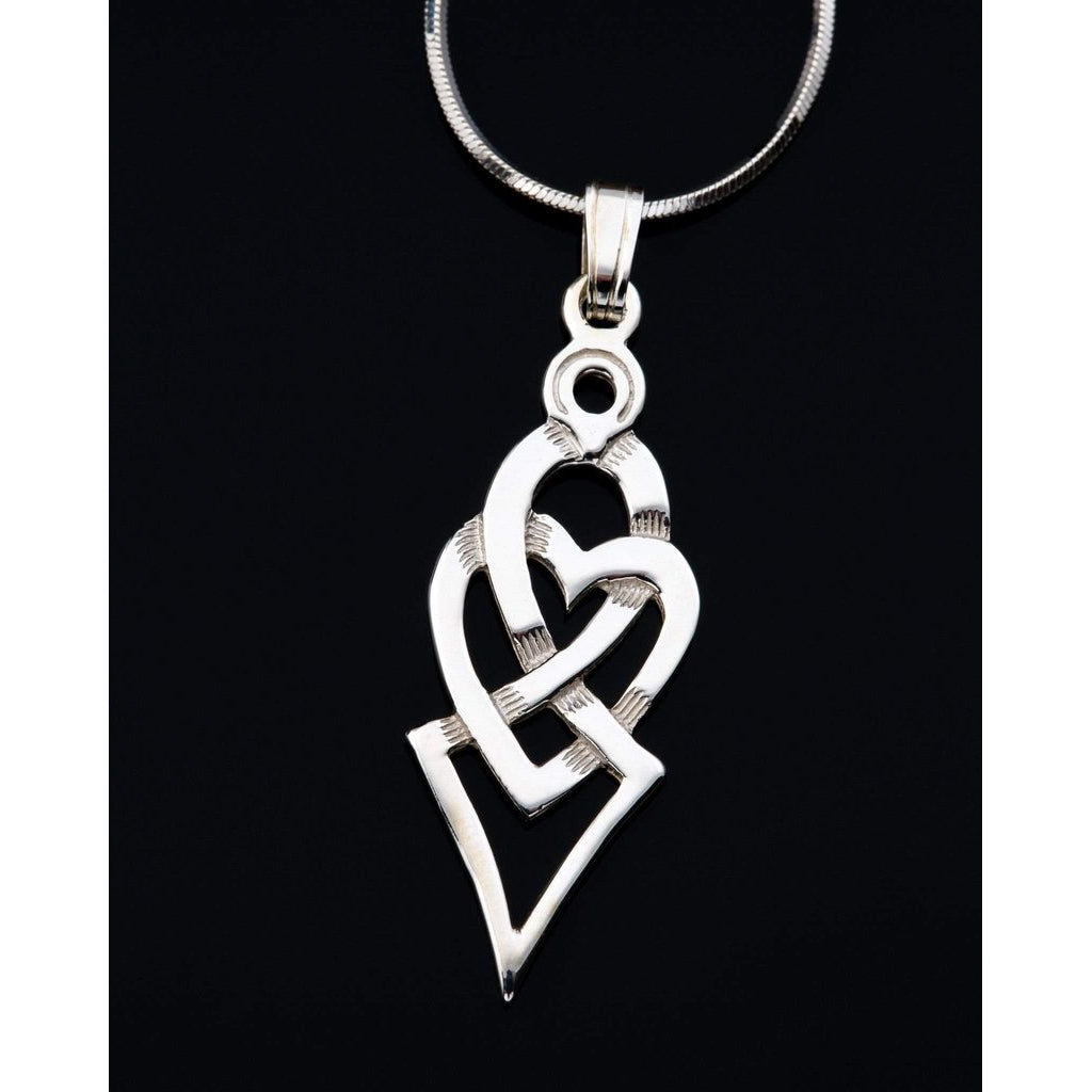 Shetland Sterling Silver Or Gold Celtic Heart Pedant - P720-Ogham Jewellery