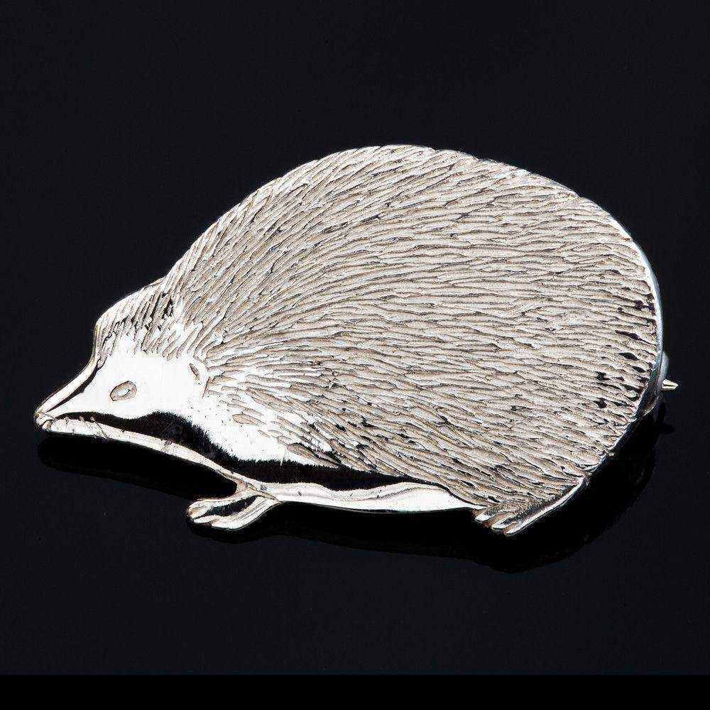 Shetland Sterling Silver Or Gold Hedgehog Brooch BW7-s-Ogham Jewellery
