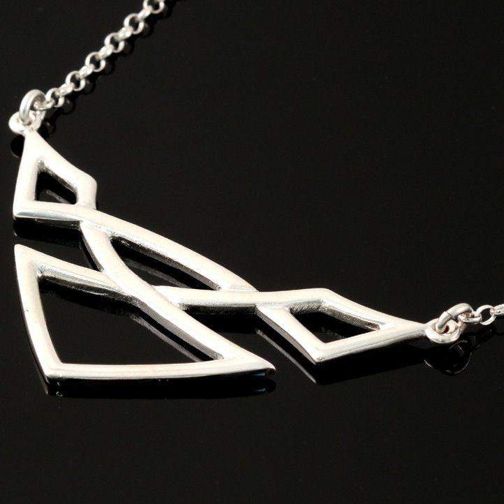 Shetland Triquetra Line Of Life Necklace - P789-Ogham Jewellery