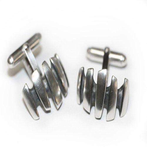 Silver Shard Designer Cufflinks-Ogham Jewellery