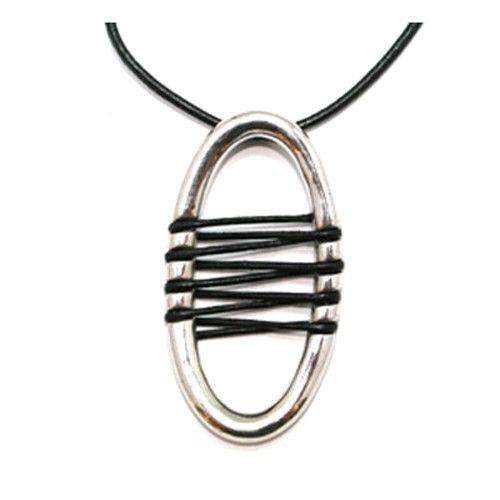 Stainless Steel Oval Pendant-Ogham Jewellery