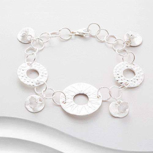 Sterling Silver Circle Bracelet-B559-Ogham Jewellery