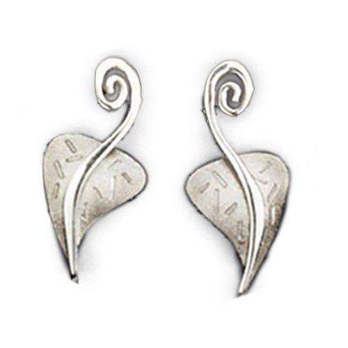 Sterling Silver Lines Earrings-Ogham Jewellery