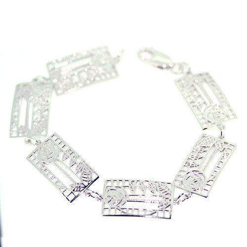 Sterling Silver Mackintosh Bracelet -B410-Cairn-Ogham Jewellery