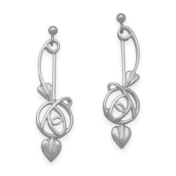 Sterling Silver Mackintosh Earrings E1024-Ogham Jewellery