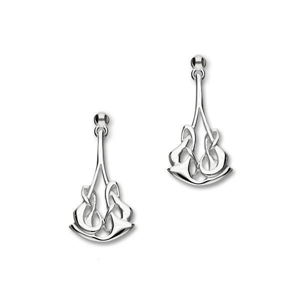 Sterling Silver or 9ct Gold Celtic Earrings - E542-Ogham Jewellery