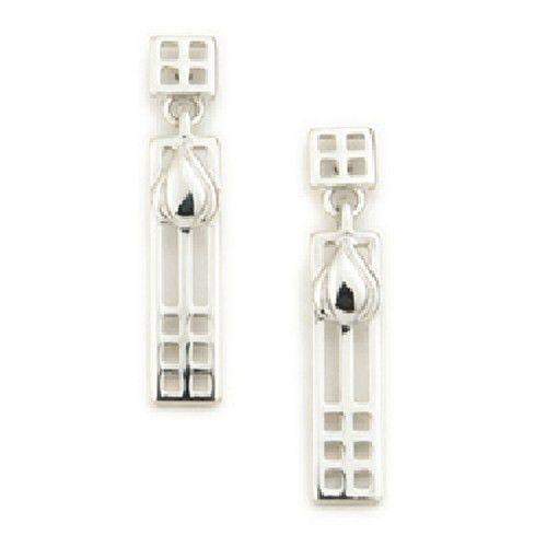Sterling Silver or 9ct Gold Mackintosh Earrings E626 ORT-Ogham Jewellery