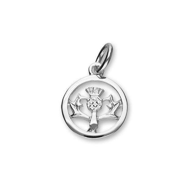 Sterling Silver or 9ct Gold Thistle Charm - Ortak C149-Ogham Jewellery