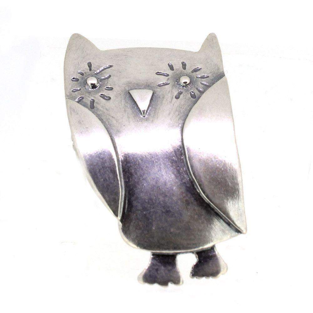 Sterling Silver Owl Brooch B11107-Ogham Jewellery