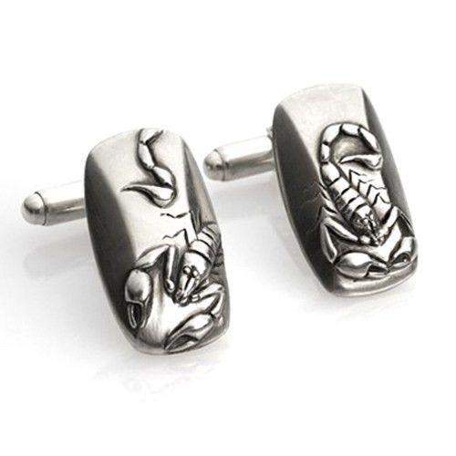 Sterling Silver Scorpion Cufflinks-Ogham Jewellery
