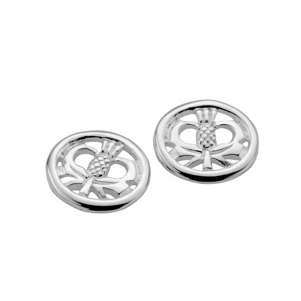 Kilry Scottish Thistle Oval Earrings - TH025