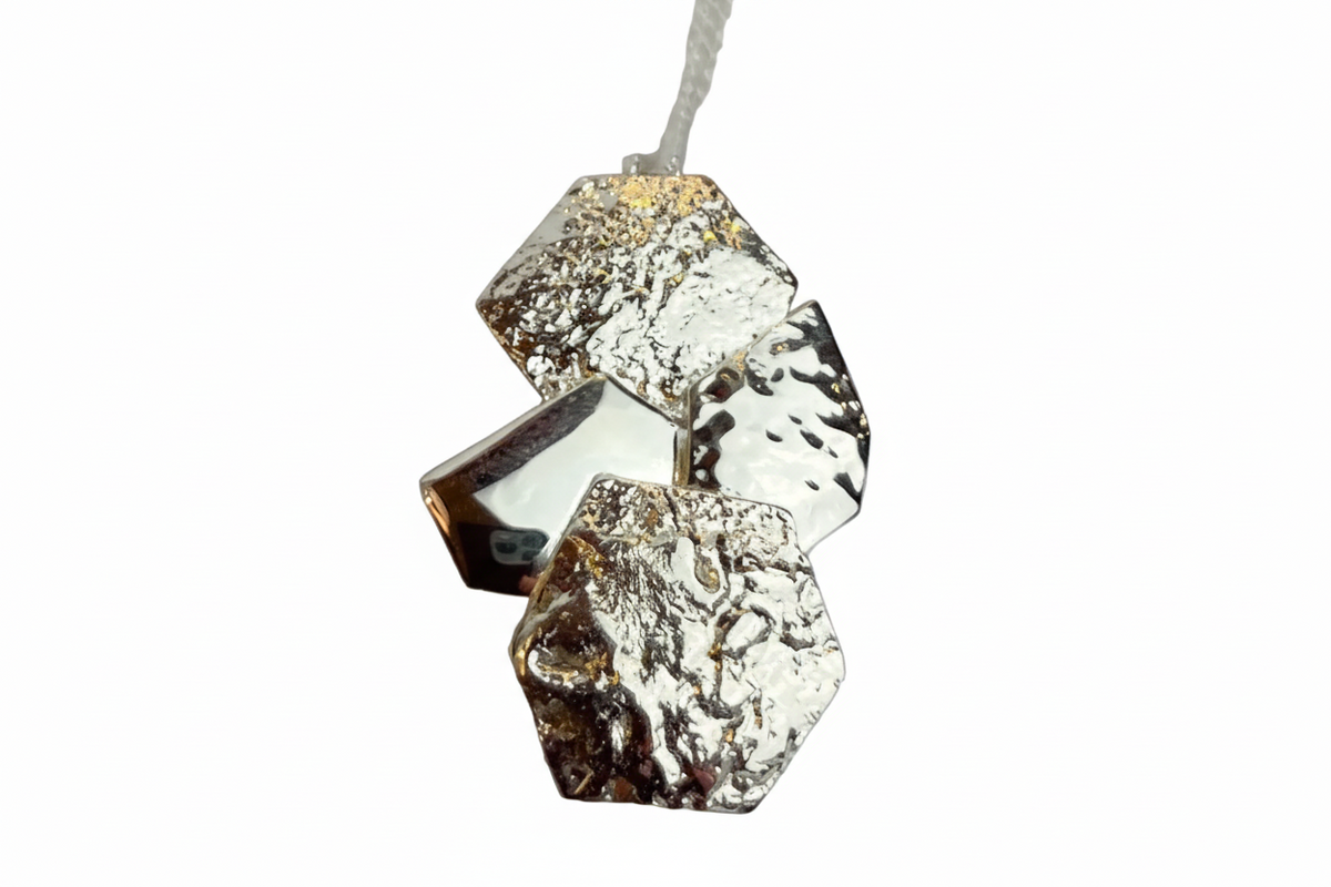 Chris Lewis Sterling Silver Pavement Pendant