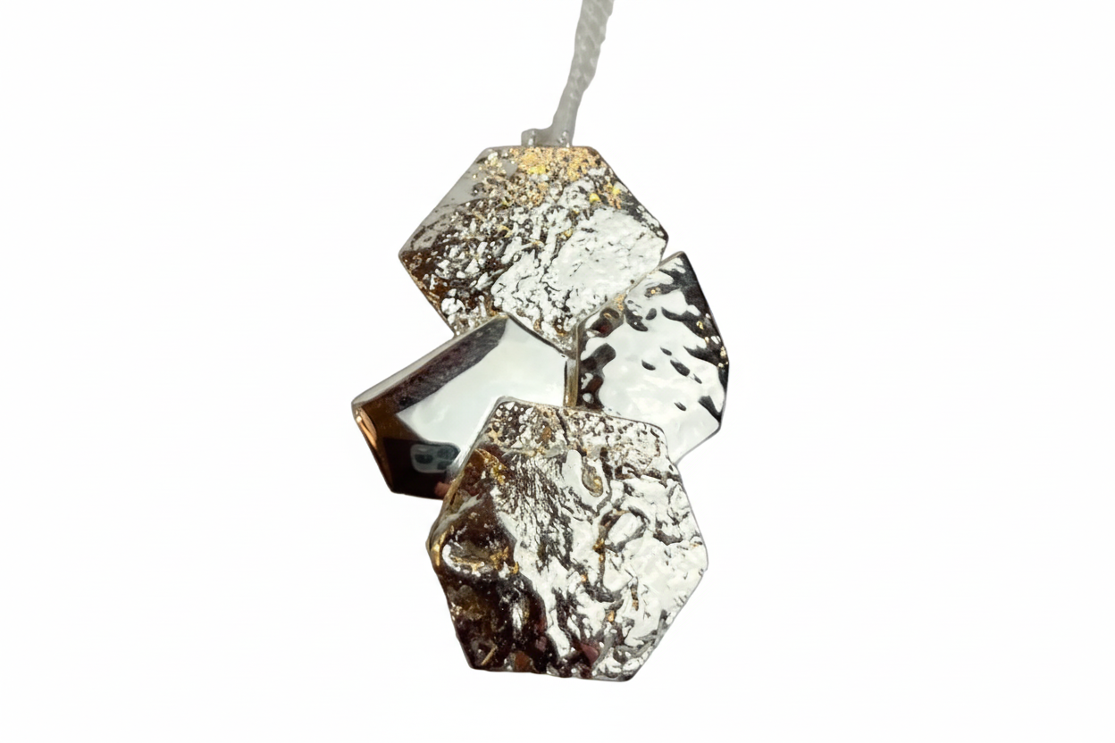 Chris Lewis Sterling Silver Pavement Pendant