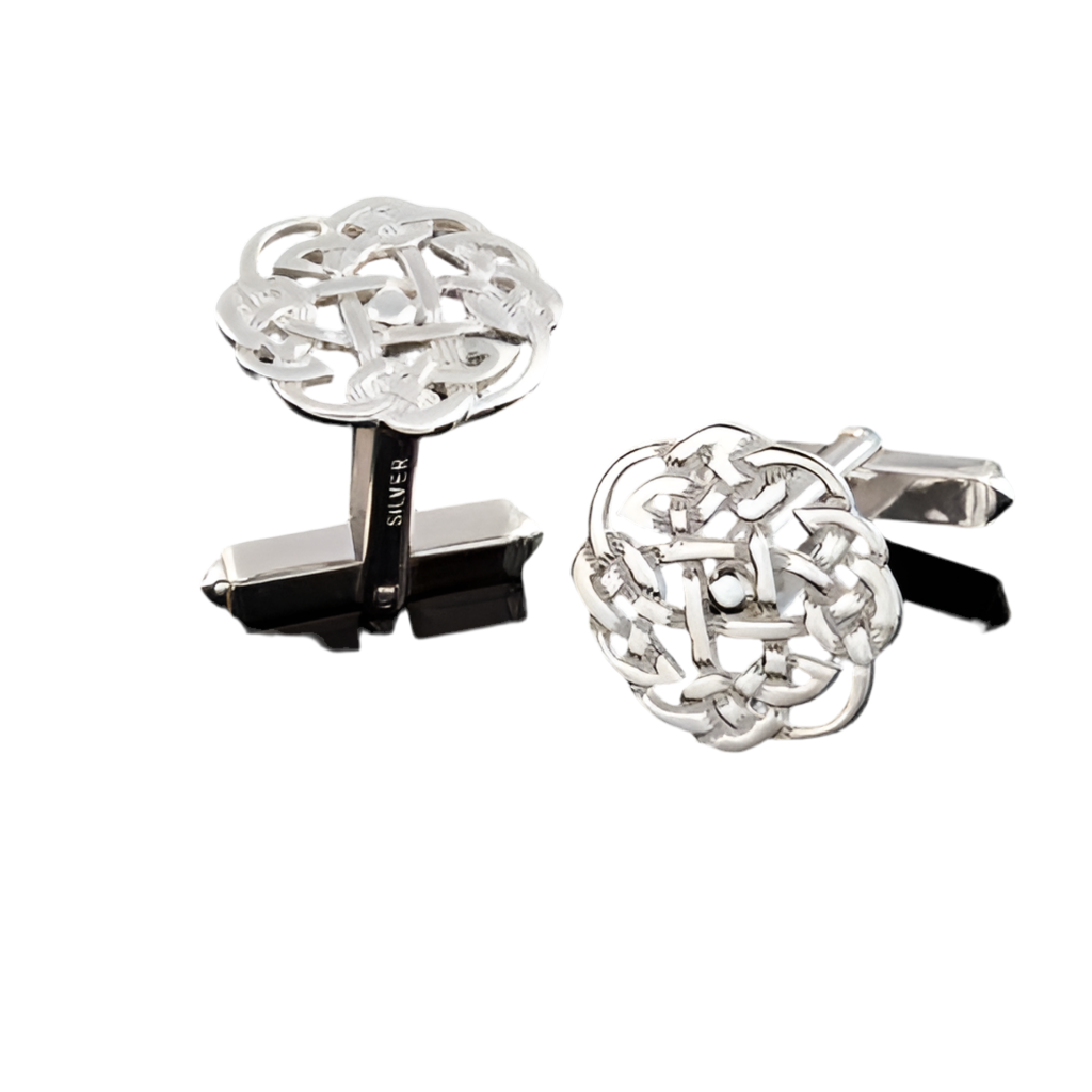 Silver Celtic Cufflinks - C438 Shetland