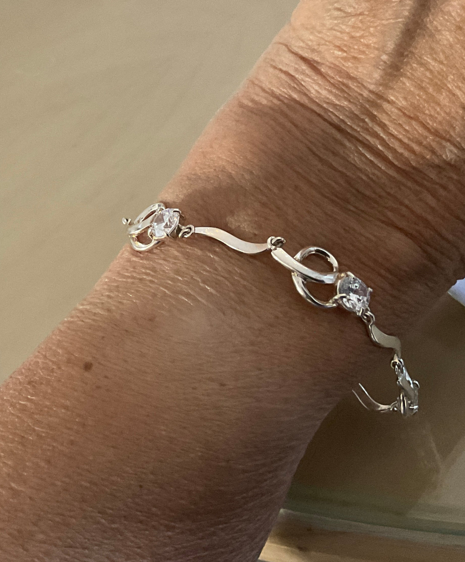 Silver & Cubic Zirconia Bracelet. Tokash.