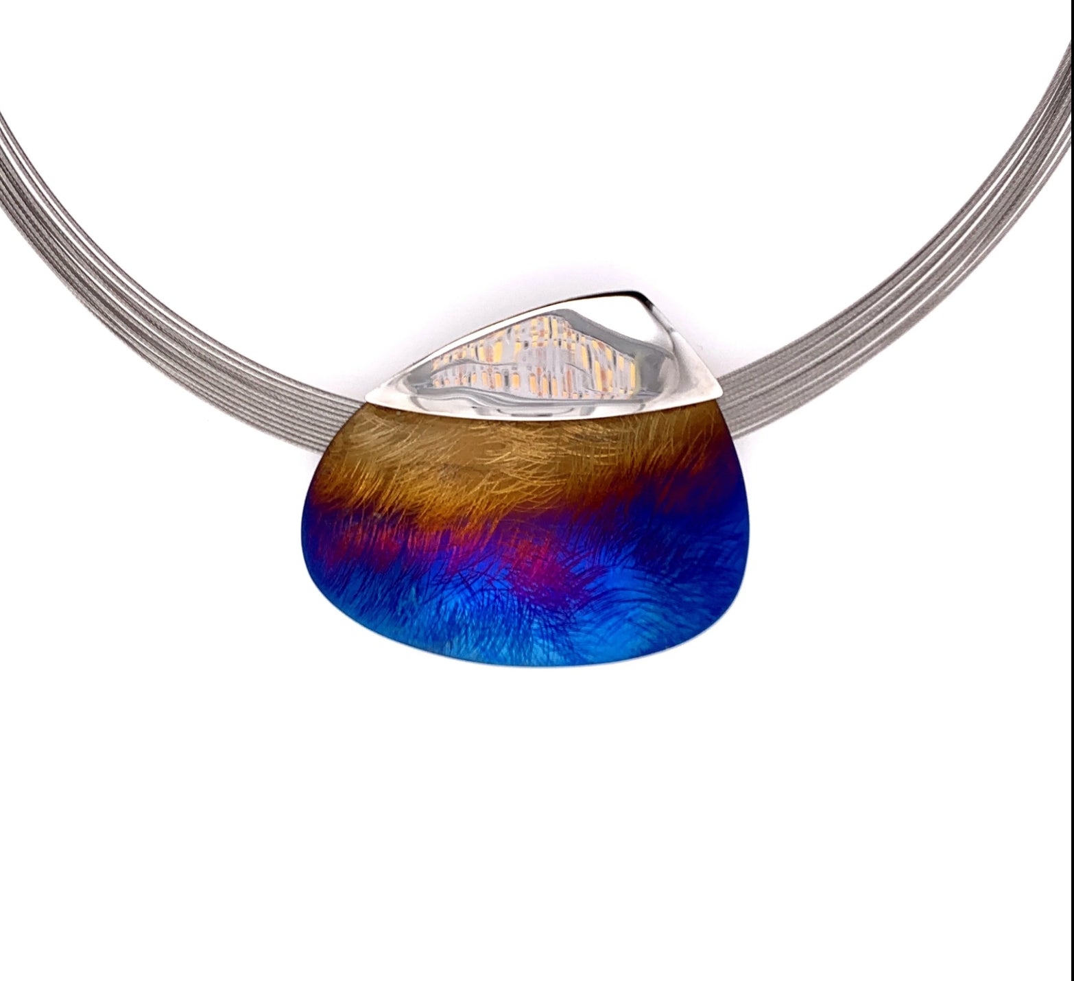 Titanium Silver and Steel Necklace.N100 Annabel