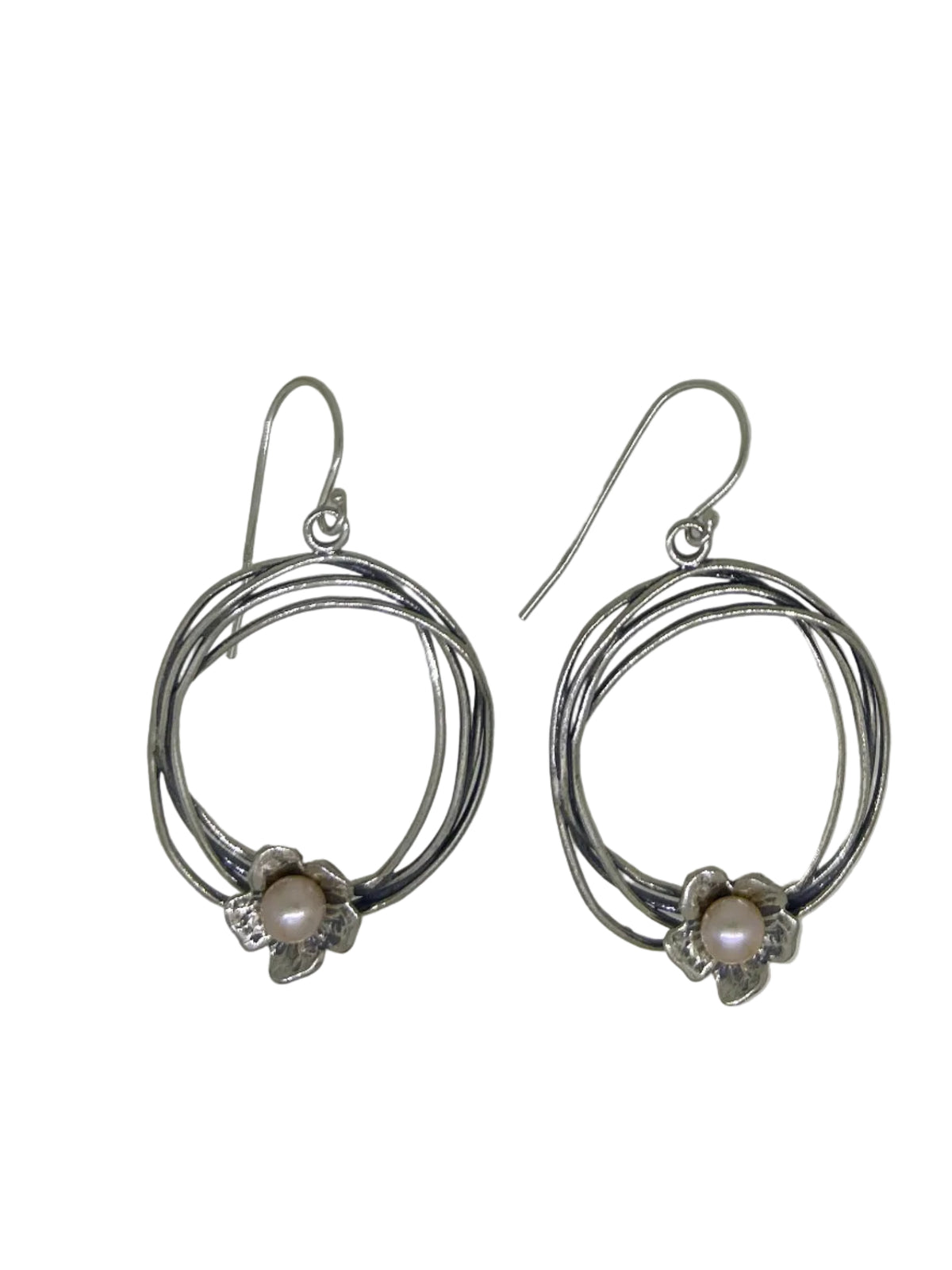 Sterling Silver And Pearl Earrings - E6727