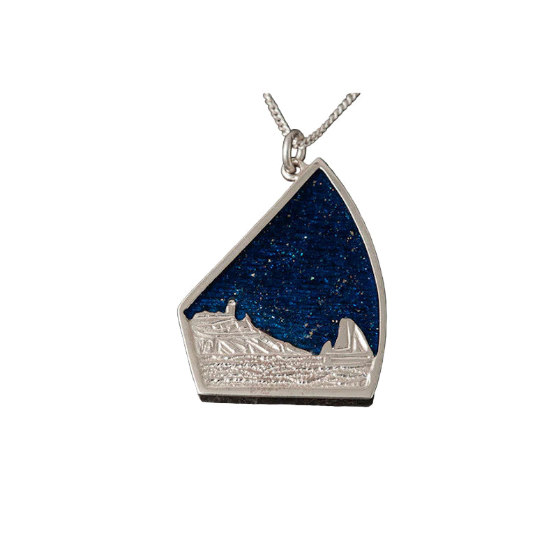 Bressay Light Sterling Silver Pendant with Enamel - LK243 Shetland