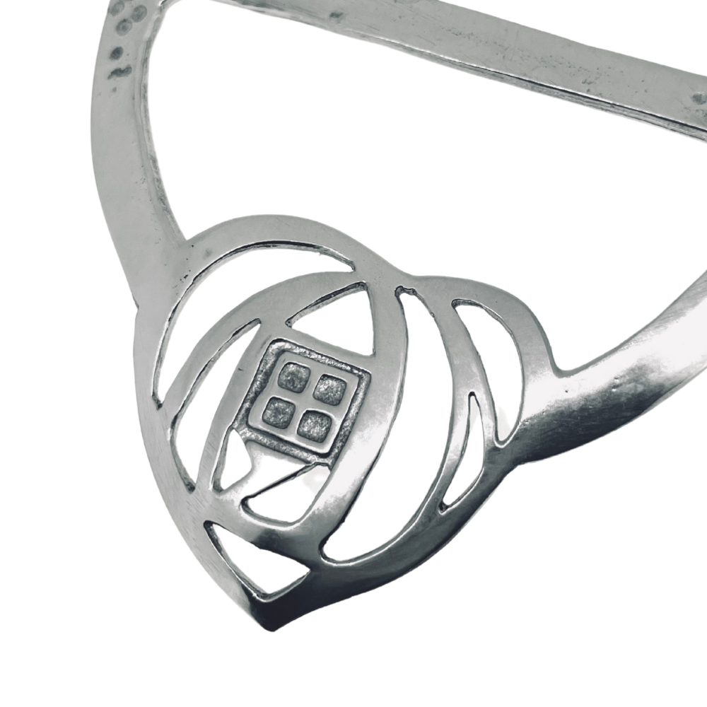 Mackintosh Design Pewter Scarf Ring.Lsr5 Pewtermill