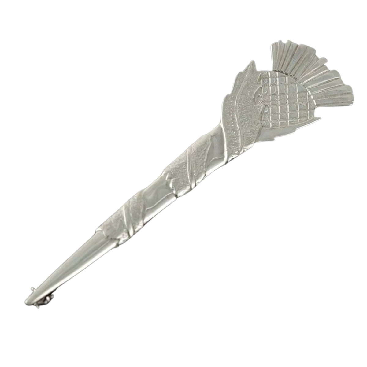 Silver Or 9ct Yellow Gold Sottish Thistle Kilt Pin - K2- Shetland