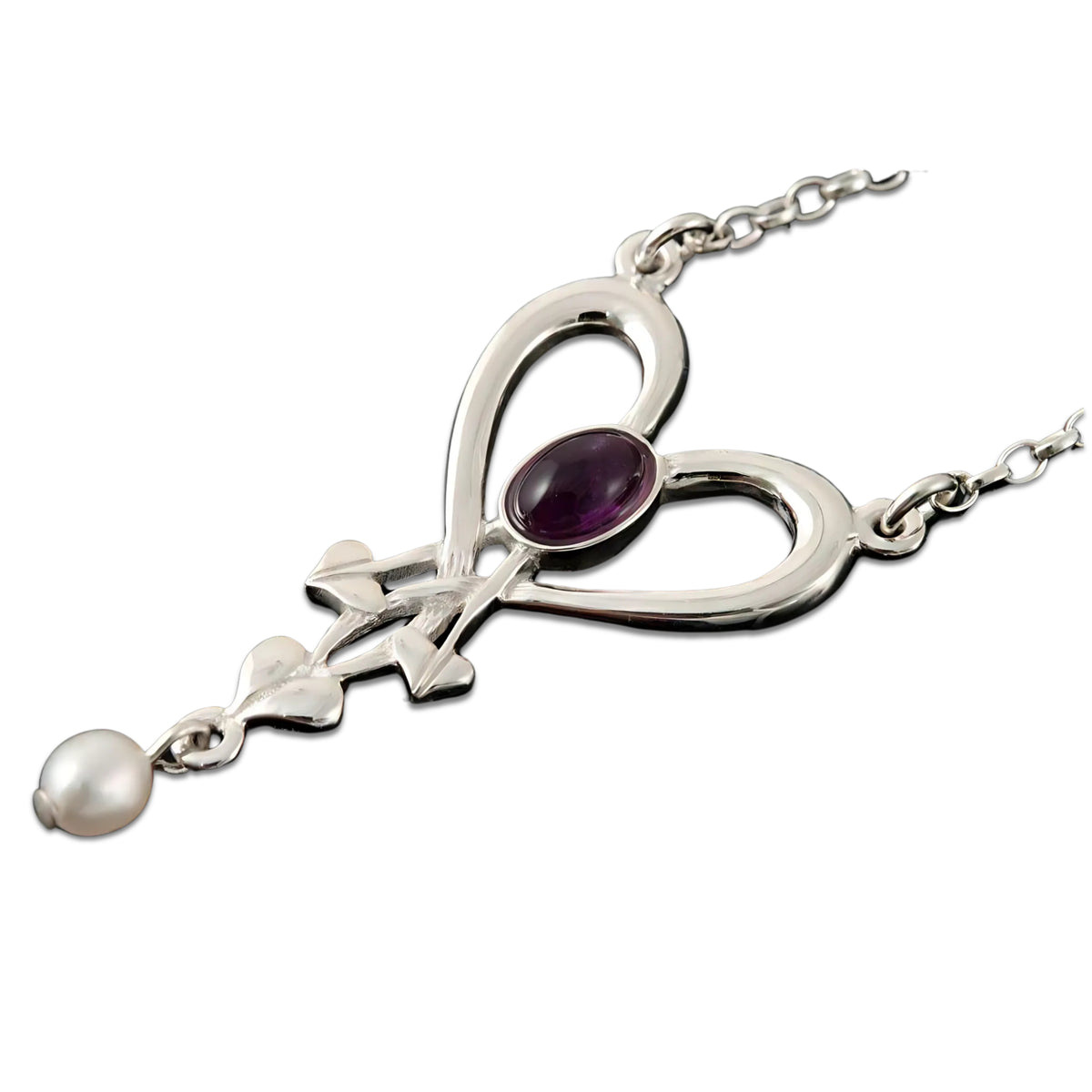 Glasgow Girls Silver Or Gold Garnet Pendant - GP231- Shetland
