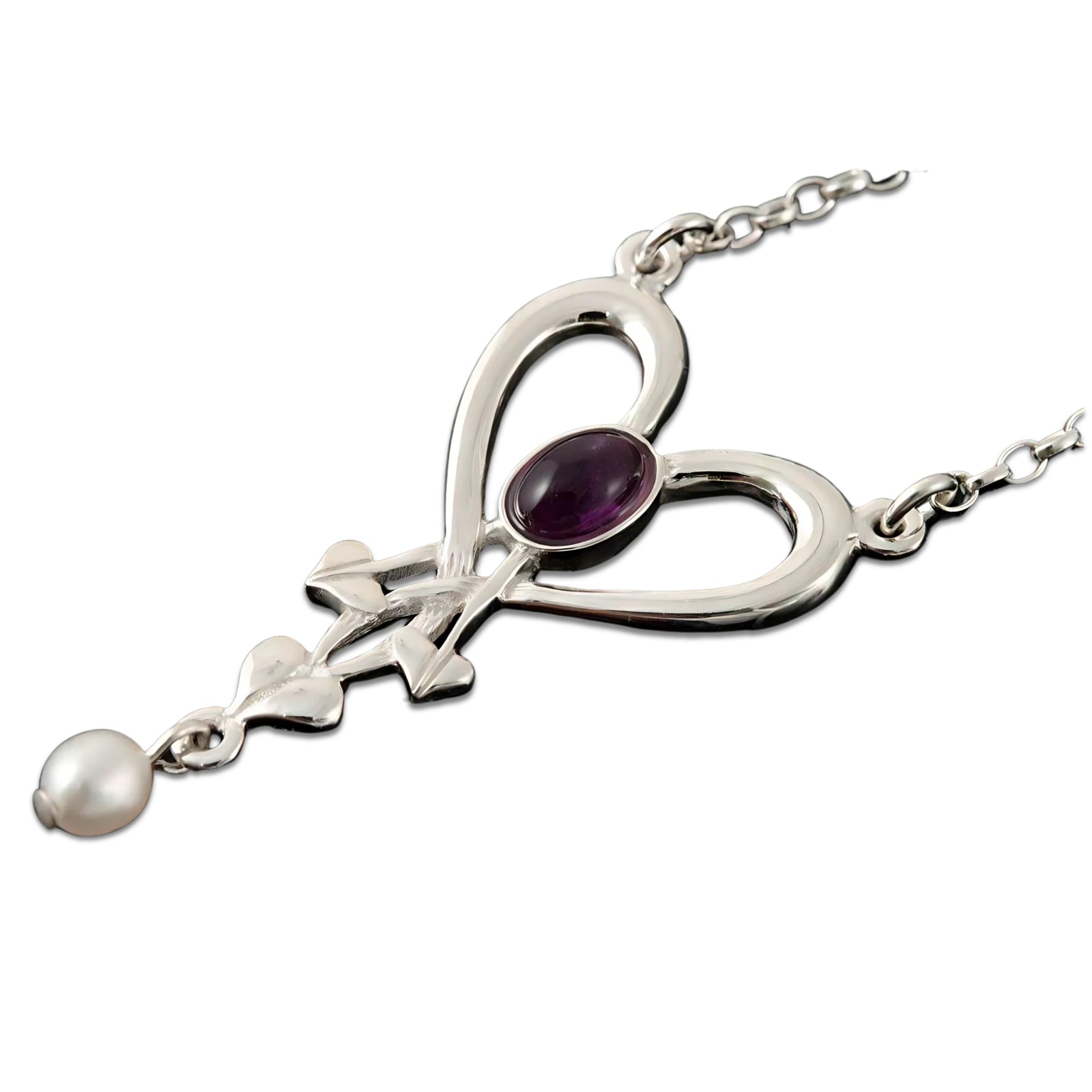 Glasgow Girls Silver Or Gold Garnet Pendant - GP231- Shetland