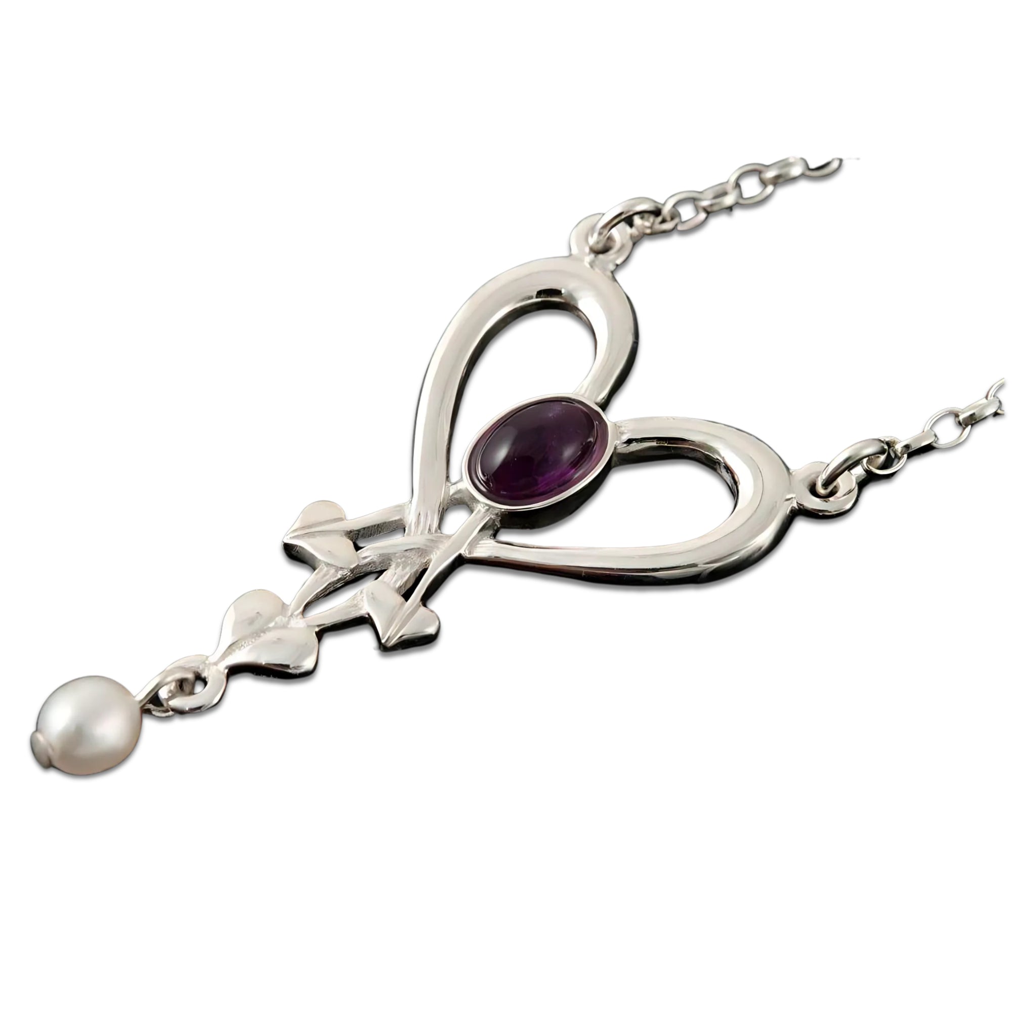 Glasgow Girls Silver Or Gold Garnet Pendant - GP231- Shetland