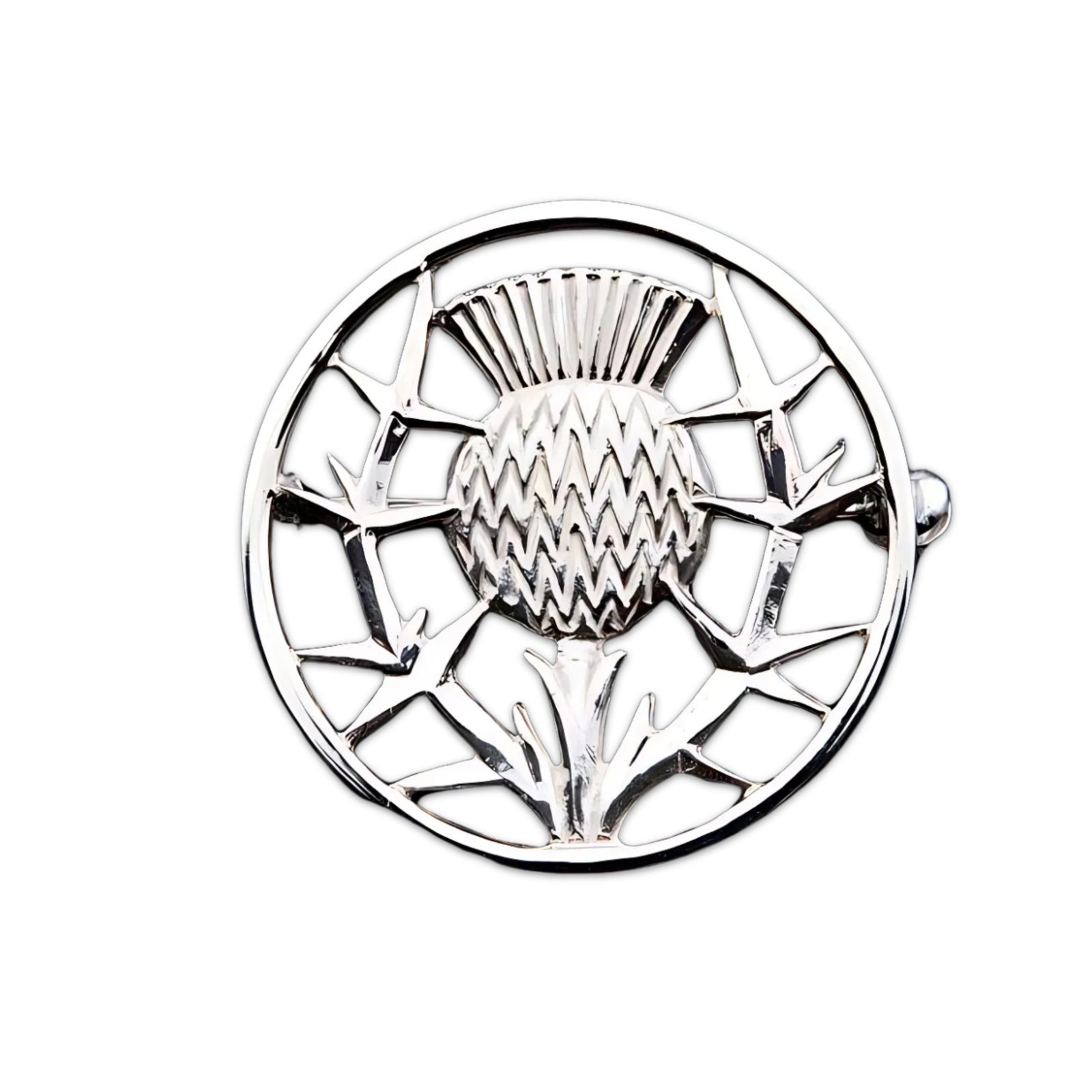 Silver or Gold Thistle Brooch - B42 Shetland