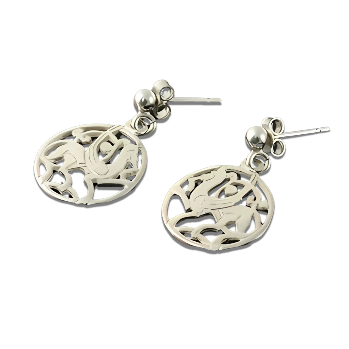 Sterling Silver Or Gold Quendale Earrings - E224-S-L Shetland