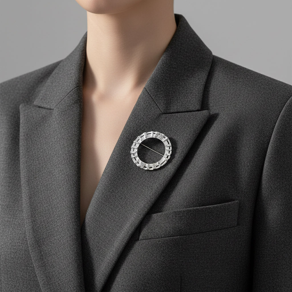 Ring Of Brodgar Sterling Silver Small Brooch - 11041-1 Aurora