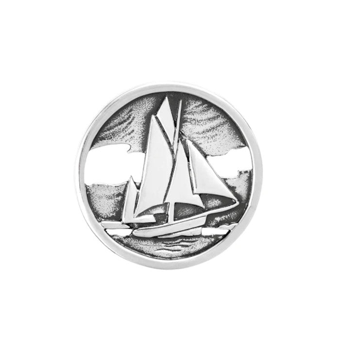 Tall Ships Sterling Silver Brooch - Medium or Large - 11149