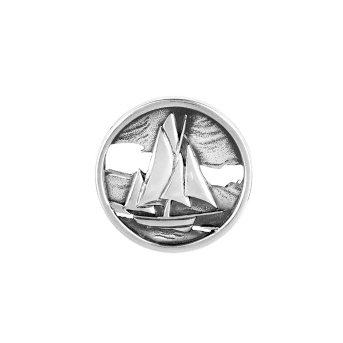 Tall Ships Sterling Silver Brooch - Medium or Large - 11149