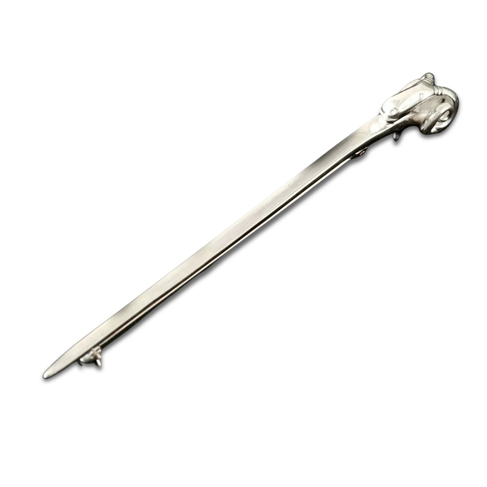 Silver Or 9ct Yellow Gold Ram's Horn Kilt Pin - K1- Shetland