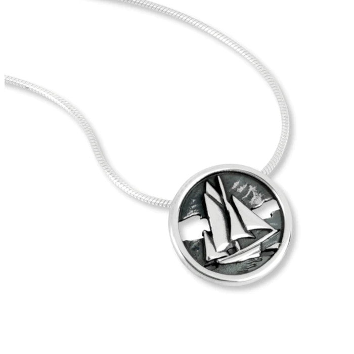 Tall Ships Sterling Sllver Small Pendant - 12149