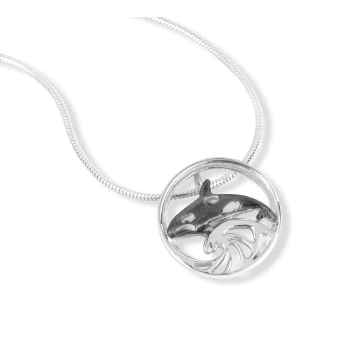 Orca Sterling Sllver Small Pendant -