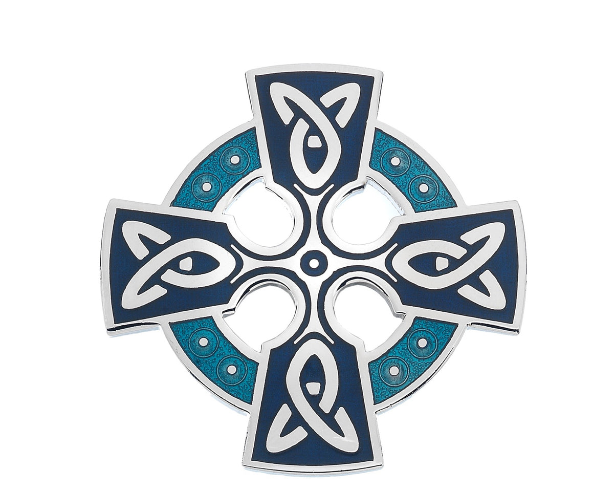 Sea Gems Celtic Cross Brooch - 7515
