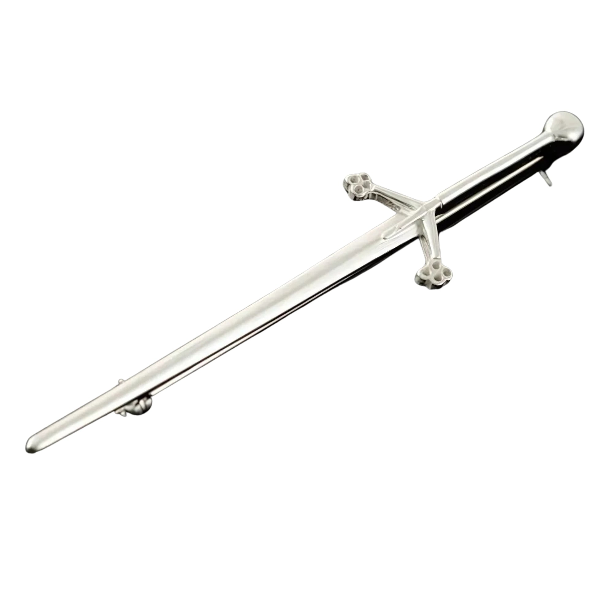 Sterling Silver Or 9ct Yellow Gold Claymore Kilt Pin - K5-s