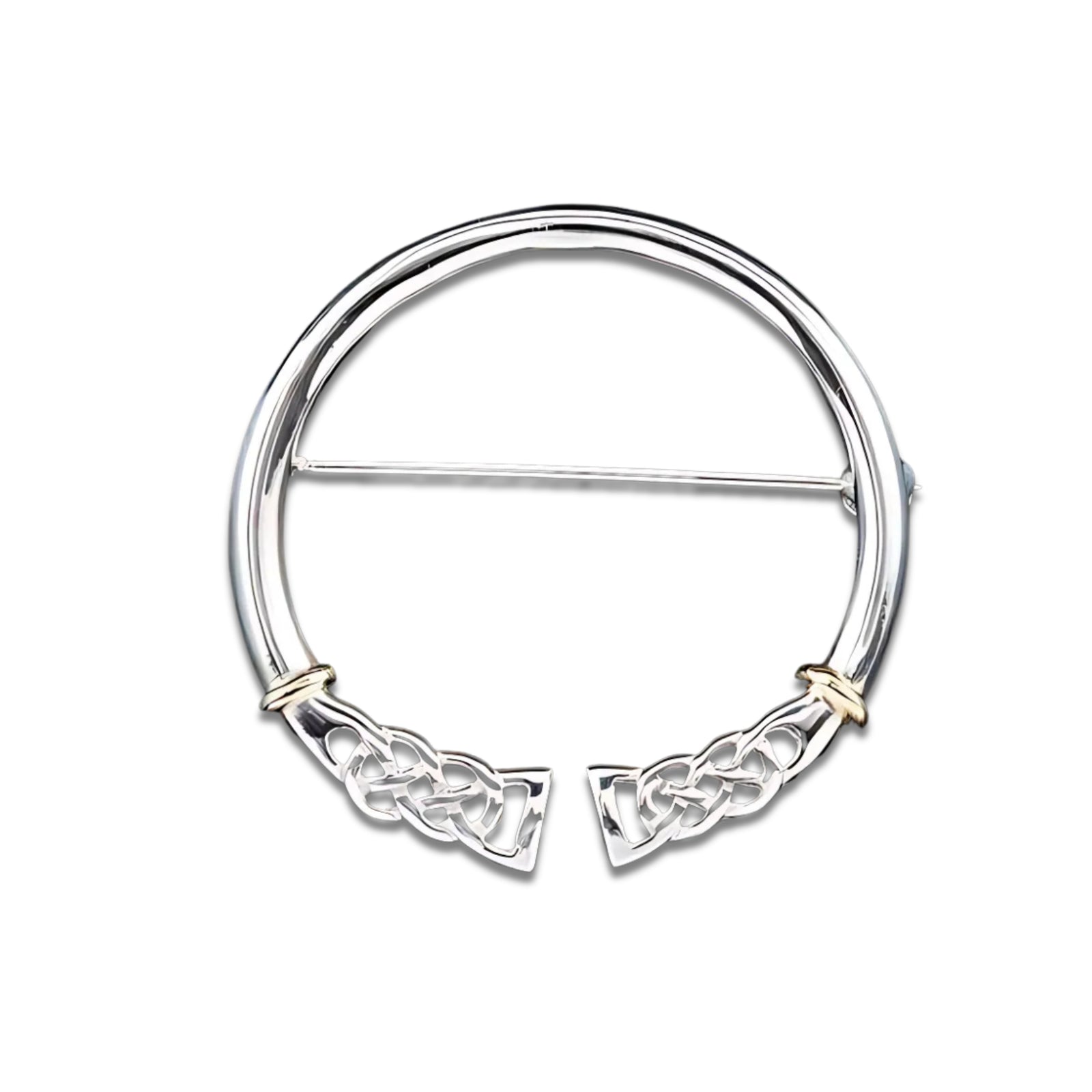 Sterling Silver or Gold Celtic Brooch - B360 Shetland
