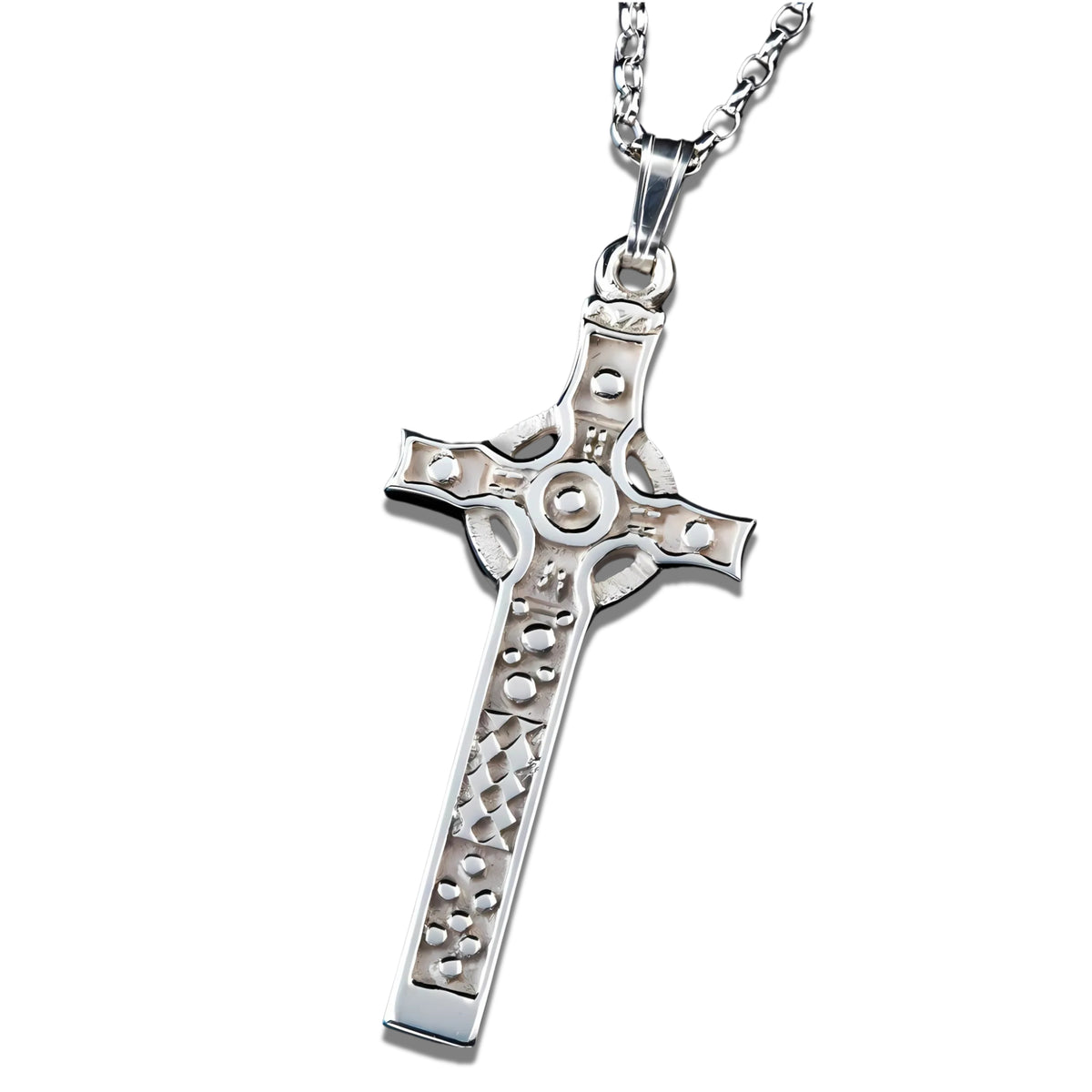 Silver or Gold Celtic Cross - P292-S Shetland