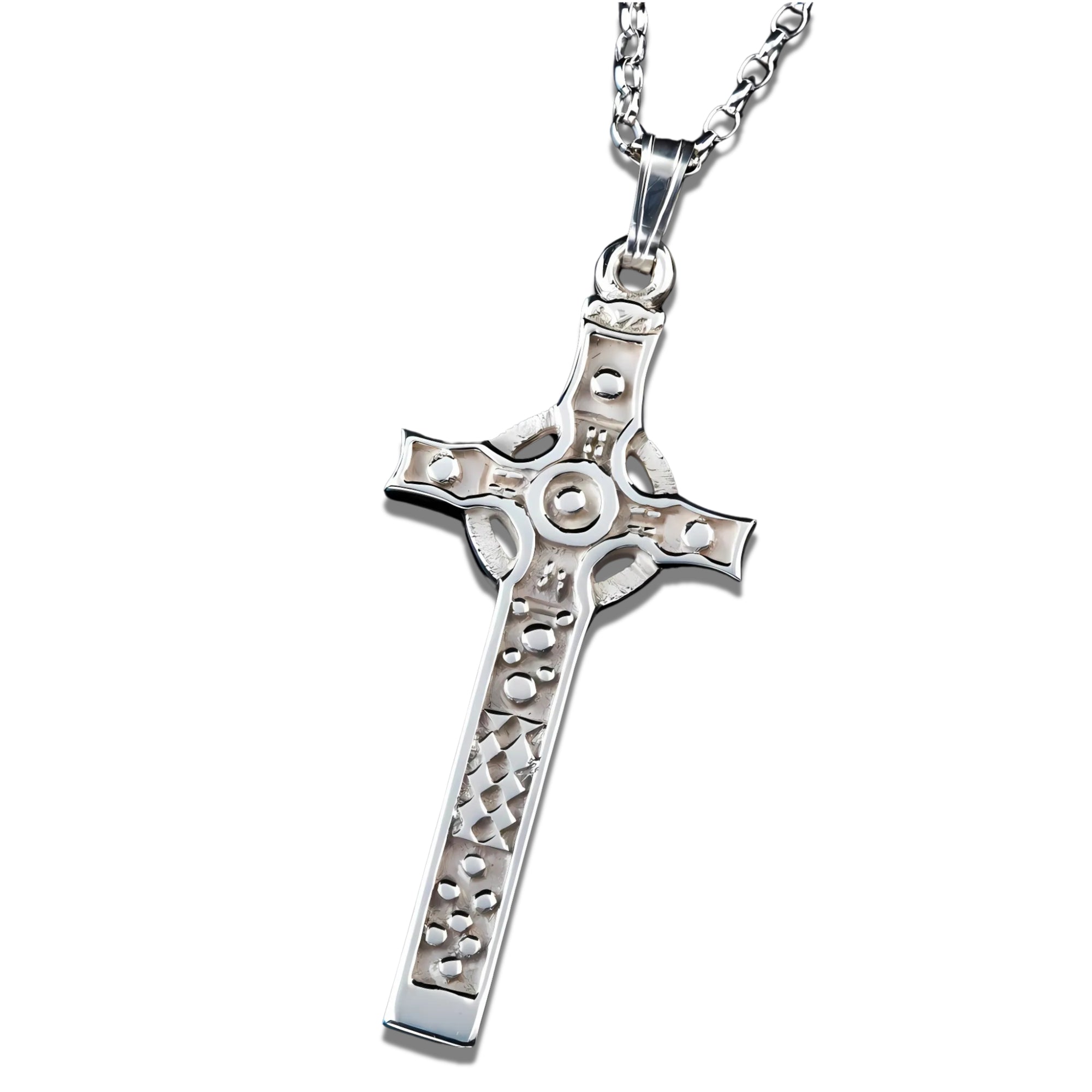 Silver or Gold Celtic Cross - P292-S