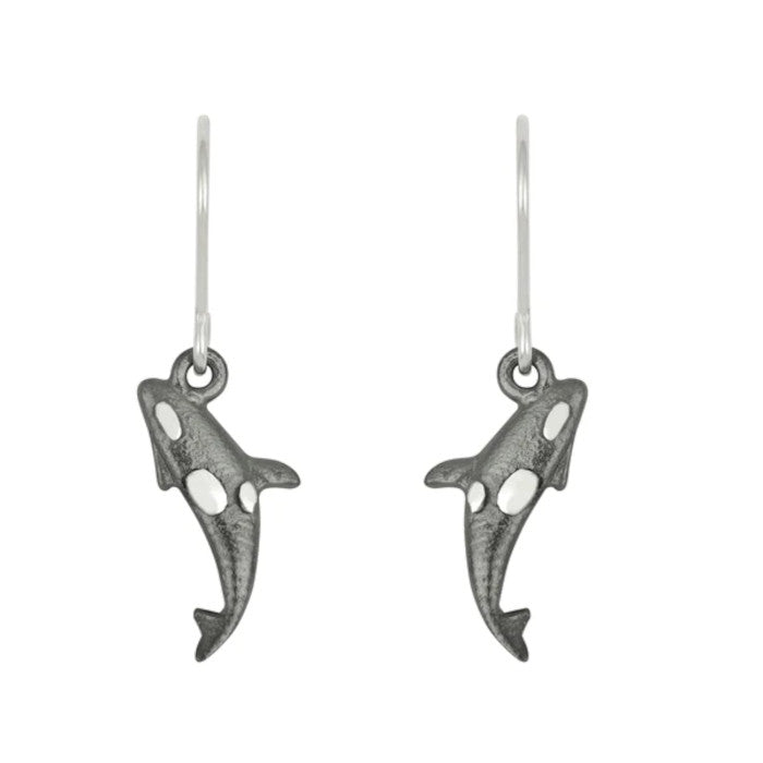 Orca Silver Drop Earrings - 13160