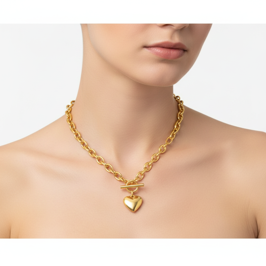 18 Carat Gold Plated Stainless Steel  necklace- 417