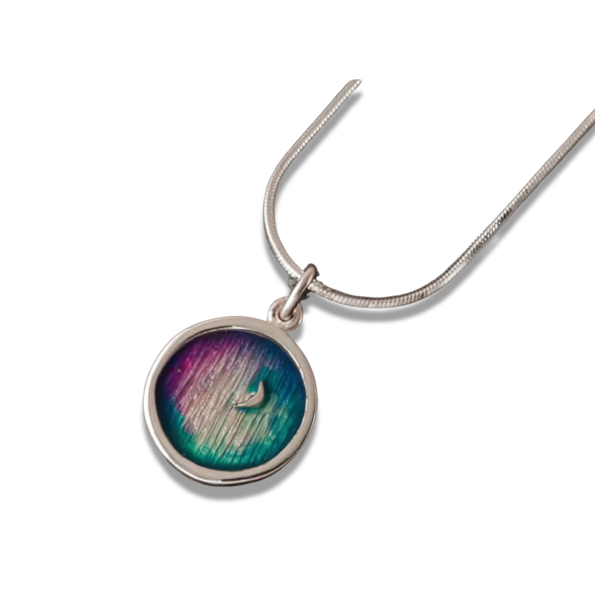 Mirrie Dancers Small Round Pendant - MDP20 Shetland